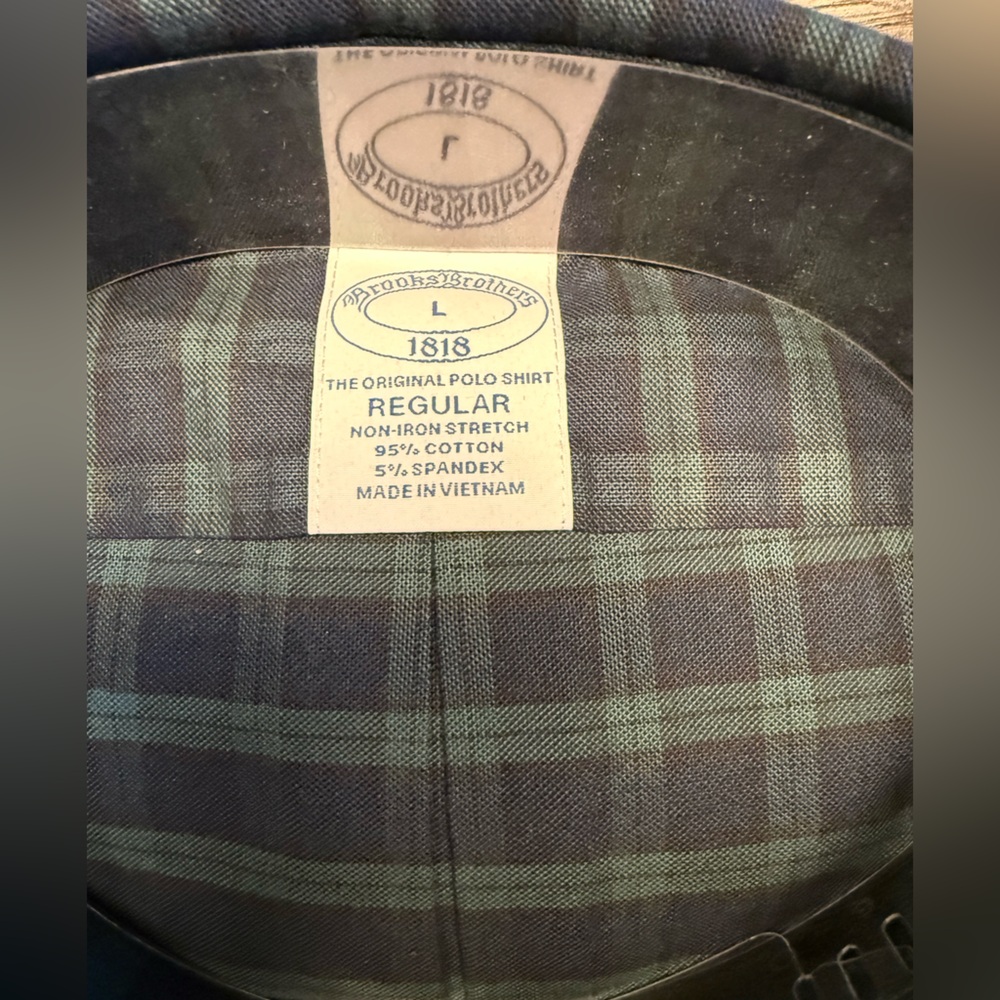 Brooks Brothers Blue and Green Plaid Button-Down Shirt - Picture 2 of 3